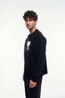 2Ft Nakışlı Triko Kazak