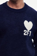 2Ft Nakışlı Triko Kazak