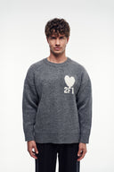 2Ft Nakışlı Triko Kazak