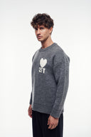 2Ft Nakışlı Triko Kazak