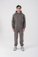 Basic Kanguru Cep Kapüşonlu Sweatshirt
