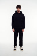 Basic Kanguru Cep Kapüşonlu Sweatshirt