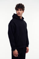 Basic Kanguru Cep Kapüşonlu Sweatshirt