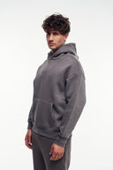 Basic Kanguru Cep Kapüşonlu Sweatshirt