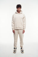 Basic Kanguru Cep Kapüşonlu Sweatshirt