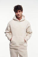 Basic Kanguru Cep Kapüşonlu Sweatshirt