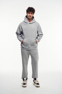 Basic Kanguru Cep Kapüşonlu Sweatshirt