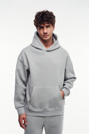 Basic Kanguru Cep Kapüşonlu Sweatshirt