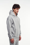 Basic Kanguru Cep Kapüşonlu Sweatshirt