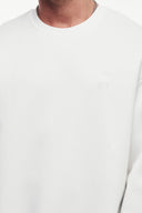 Basic Nakışlı Bisiklet Yaka Sweatshirt