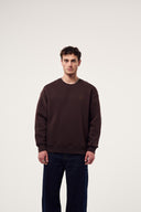 Basic Nakışlı Bisiklet Yaka Sweatshirt