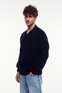 Basic V Yaka Triko Kazak