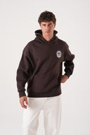 Baskılı Kapüşonlu Sweatshirt