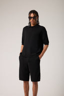 Beli Lastikli Dokulu Triko Şort