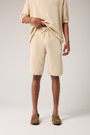 Beli Lastikli Dokulu Triko Şort