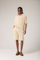 Beli Lastikli Dokulu Triko Şort