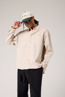 Cep Nakışlı Poplin Gömlek