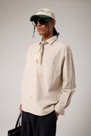 Cep Nakışlı Poplin Gömlek