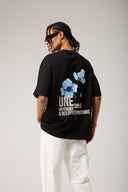 Çiçek Baskılı Basic T- shirt