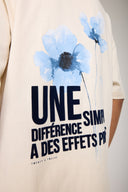 Çiçek Baskılı Basic T- shirt