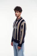 Çizgili Polo Yaka Kazak