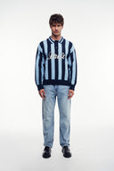 Çizgili Polo Yaka Kazak