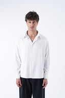 Çizgili Yıkama Efektli Gömlek