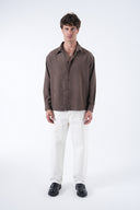 Çizgili Yıkama Efektli Gömlek