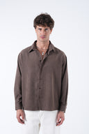 Çizgili Yıkama Efektli Gömlek