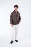 Çizgili Yıkama Efektli Gömlek