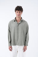 Çizgili Yıkama Efektli Gömlek