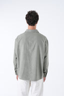 Çizgili Yıkama Efektli Gömlek