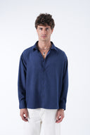 Çizgili Yıkama Efektli Gömlek