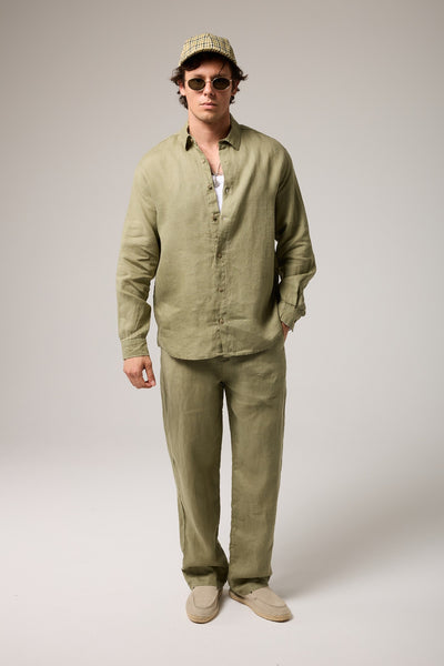 Comfort Fıt Keten Pantolon
