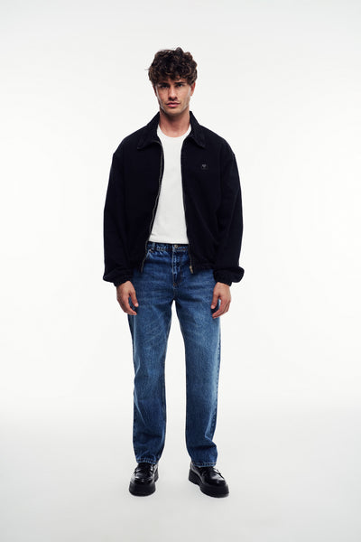Fermuarlı Denim Ceket