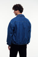 Fermuarlı Denim Ceket