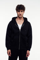 Fermuarlı Kapüşonlu Sweatshirt