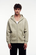 Fermuarlı Kapüşonlu Sweatshirt