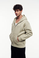 Fermuarlı Kapüşonlu Sweatshirt