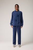 Flowers Flok Baskılı Gömlek