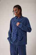 Flowers Flok Baskılı Gömlek