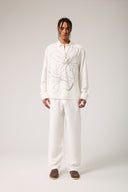 Flowers Flok Baskılı Gömlek