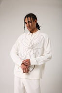 Flowers Flok Baskılı Gömlek