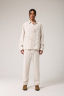 Flowers Flok Baskılı Gömlek