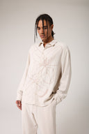 Flowers Flok Baskılı Gömlek