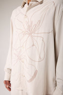 Flowers Flok Baskılı Gömlek