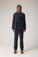 Flowers Flok Baskılı Gömlek