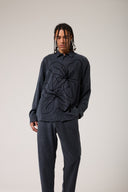 Flowers Flok Baskılı Gömlek