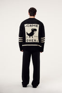 Game Over Baskılı Oversize Kazak