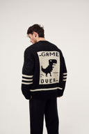 Game Over Baskılı Oversize Kazak